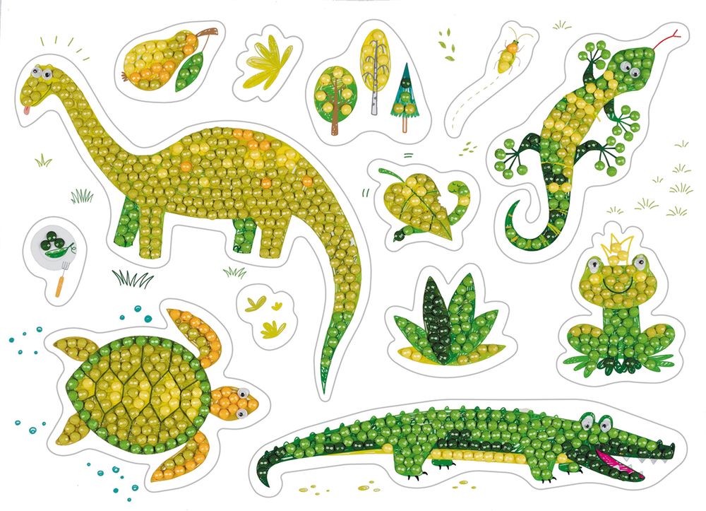 Наклейки декоративные Фрея ALVN-117, Зеленое настроение, 19.5х14 см