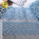 Кружево гипюр (плетёное) 80 мм, TR.8G8386, цв.10 голубой уп.12м, Kruzhevo