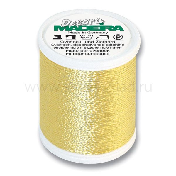 Нитки оверлочные вискоза Madeira Decora №6, 100 м, цв. 1525, 9306, 5 катушек