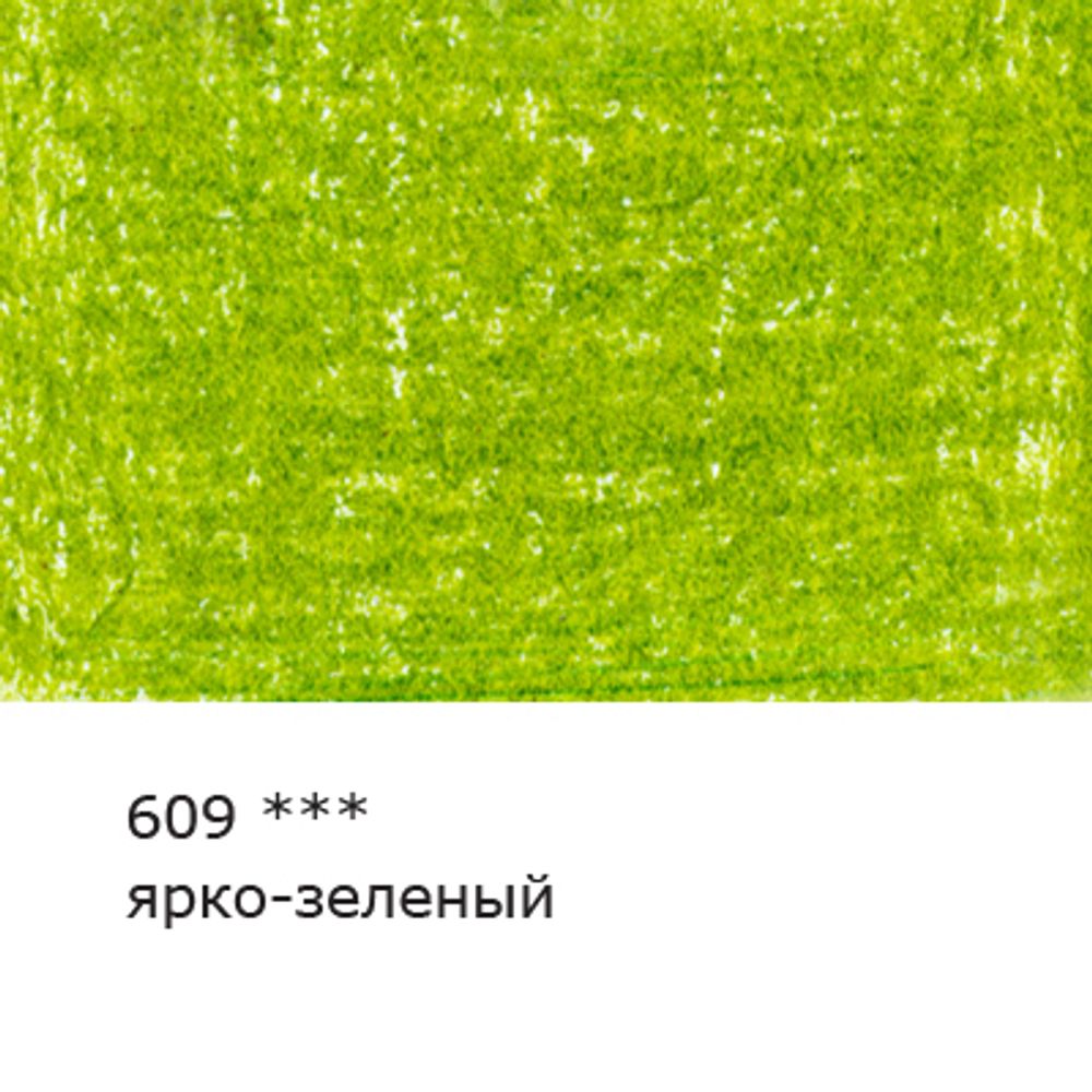 Карандаш цветной художественный заточенный, 6 шт, 609 я.зеленый (Bright green), Vista-Artista Gallery VGCP