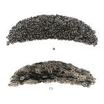 Люверсы металл ⌀6.0 мм (внутр.), h=6.42 мм, внешн. ⌀11.9 мм, №4, №4, сталь, чер.никель, уп.≈5000 шт, New Star