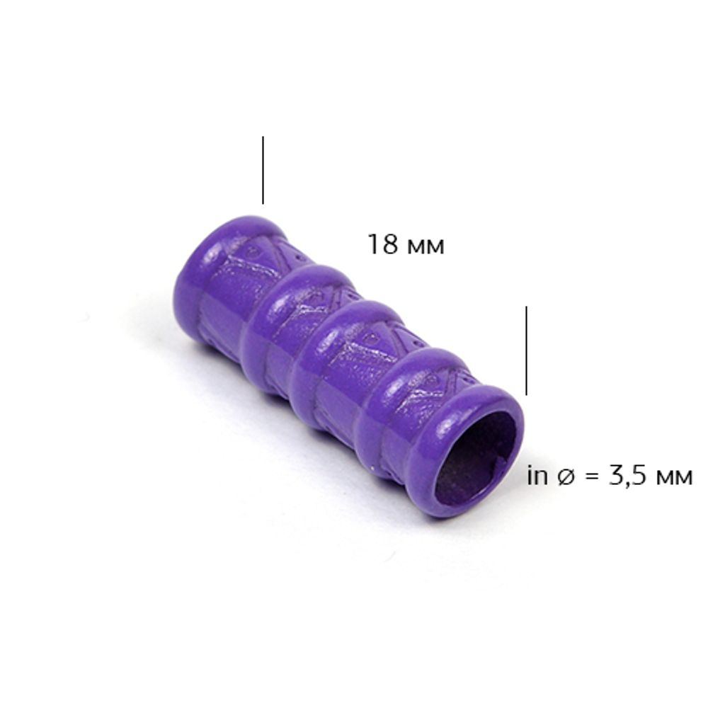 Наконечник для шнура металл TC22 отв.3,5 мм, цв.фиолетовый, уп. 50 шт