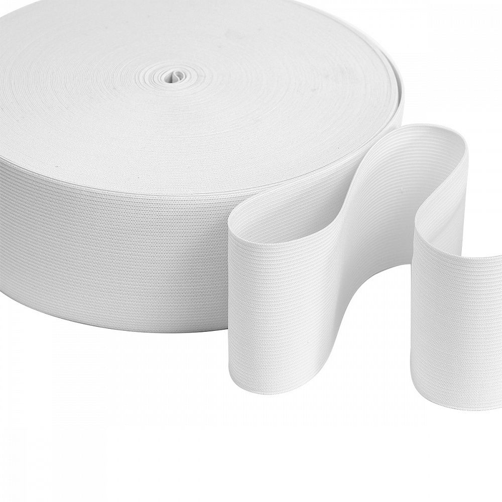 Резинка вязаная 70.0 мм / 40 метров, стандартная 3.9 г/п.м., белый