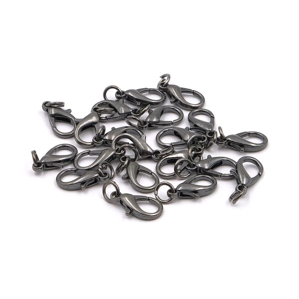 Замок для бус 21х10 мм (in 5 мм), черный никель, ГМХ14167, 20 шт