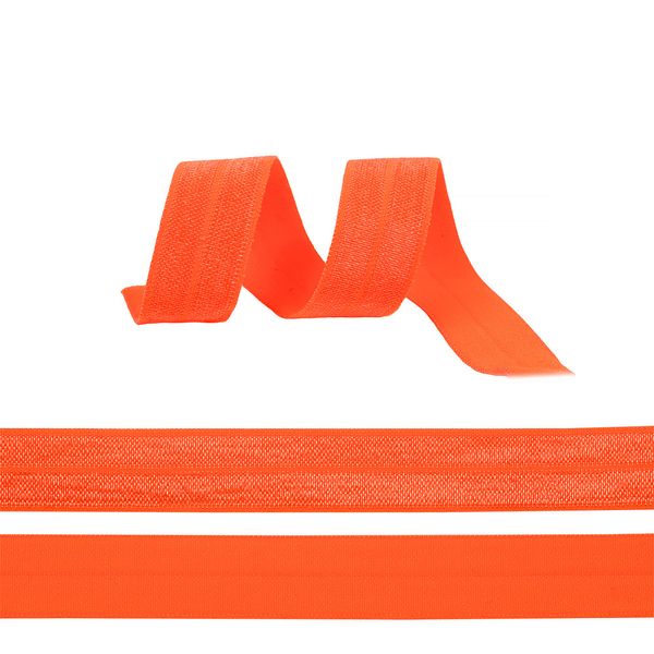 Резинка бельевая (окантовочная) блестящая 15.0 мм / 50 метров, Б.3405A A3405 красно-оранжевый