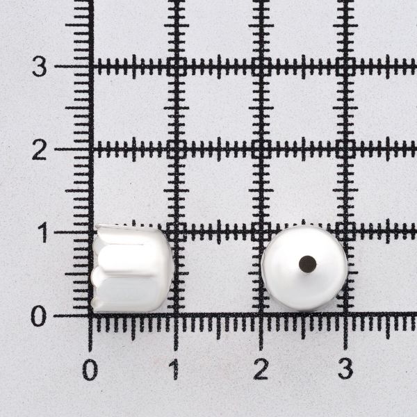 Шапочка декоративная FIN1242, 10х9мм, 30 шт/уп (серебро)