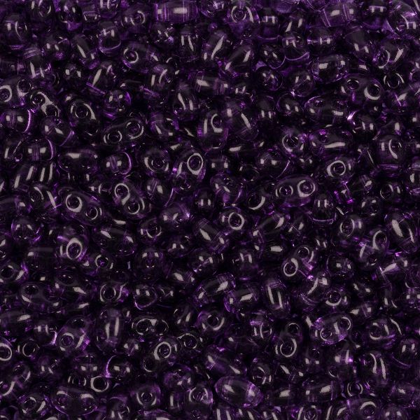 Бисер Preciosa Twin 2.5х5 мм, 500 г, B2002 (T15) т.сиреневый, 321-96001