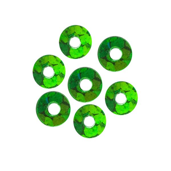 Пайетки плоские 3 мм, упак. 10 гр, Астра, 50104 зеленый голограмма, уп.10 шт