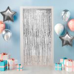 Занавес Дождик 100х200 см, 02_серебряные звёзды, Boomzee GBZ-13