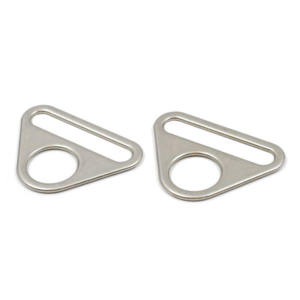 Рамка треугольная литая металл 38 мм, 20 шт, матовый никель, ZH-65