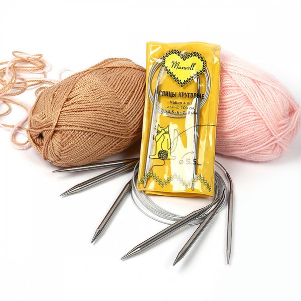 Набор круговых спиц Maxwell Gold 4 шт длина 100см 5.5-6-7-8мм