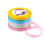 Набор атласных лент 5 цветов по 10.0 мм / 23 метра, летний микс