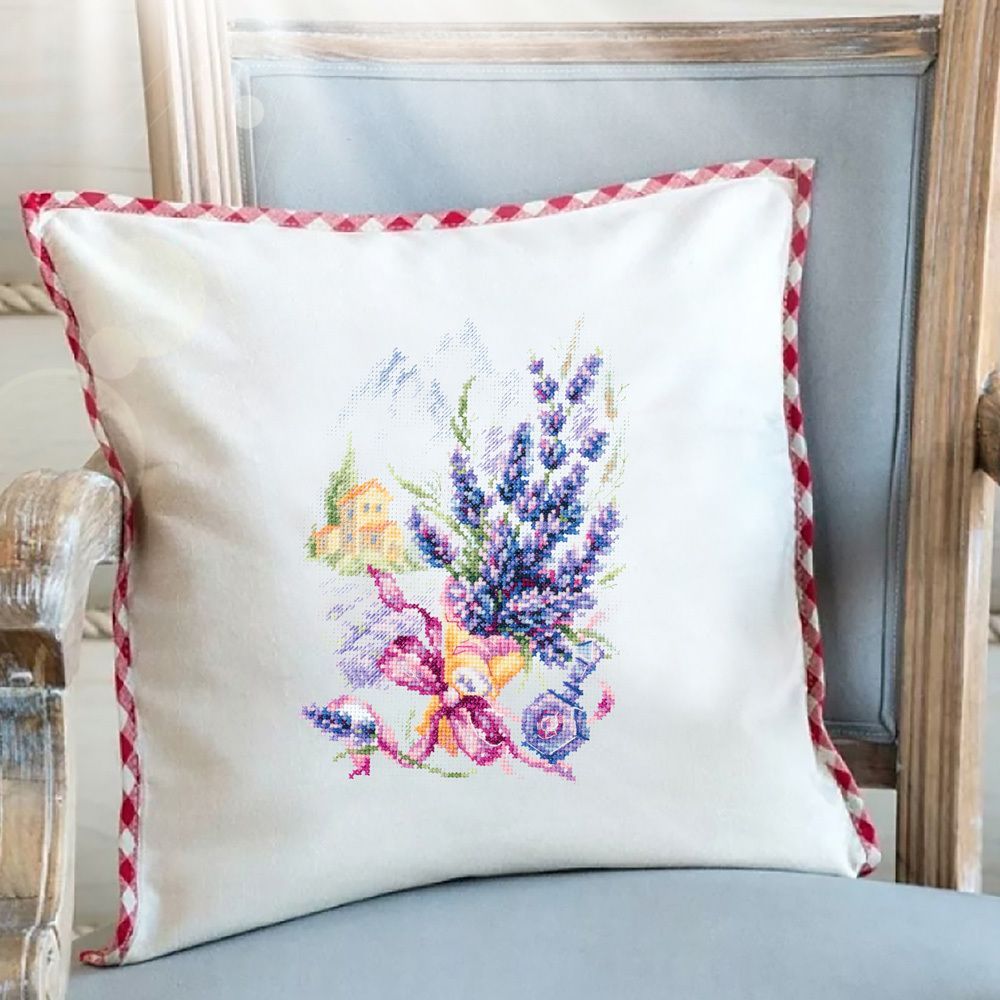 Набор для вышивания нитками Чудесная игла, Горная лаванда, 15х21 см