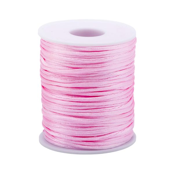 Шнур атласный корсетный ⌀2.0 мм / 45.7 метров, 45 розовый
