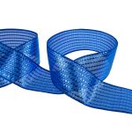 Лента металлизированная Стрела 40±2 мм / 25±0.5 метров, синий(василек) / blue, Blitz