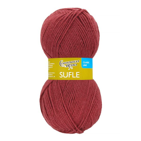 Пряжа Семеновская Sufle Суфле / уп.5 мот. по 100г, 292м, 11197 брусн