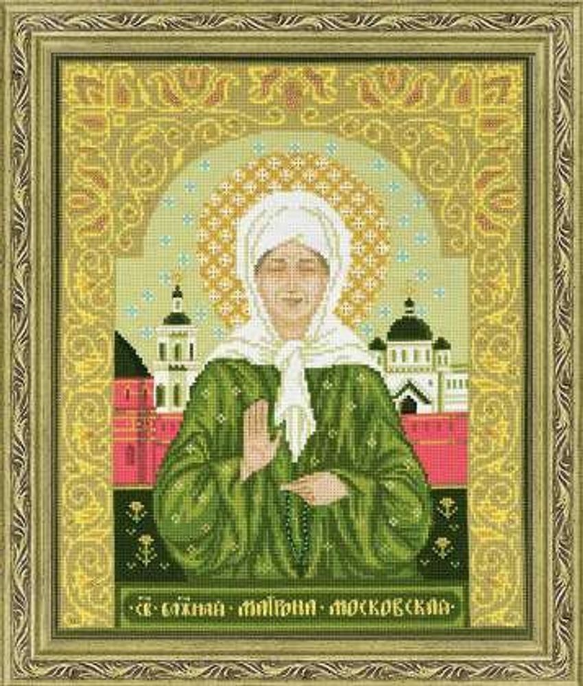 Набор для вышивания нитками Риолис, Св. Блаженная Матрона Московская 29х35 см