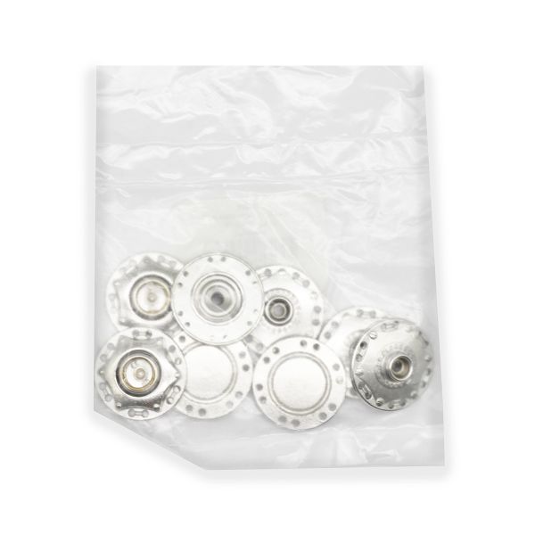 Кнопка пришивная металл ⌀24.0 мм, никель, 4 шт, BIG