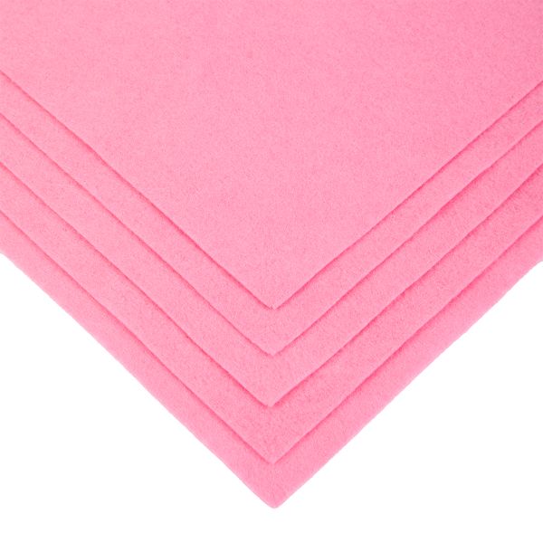 Фетр листовой 1 мм, 20х30 см, 5 шт, 087 розовый, Blitz FKC10-20/30