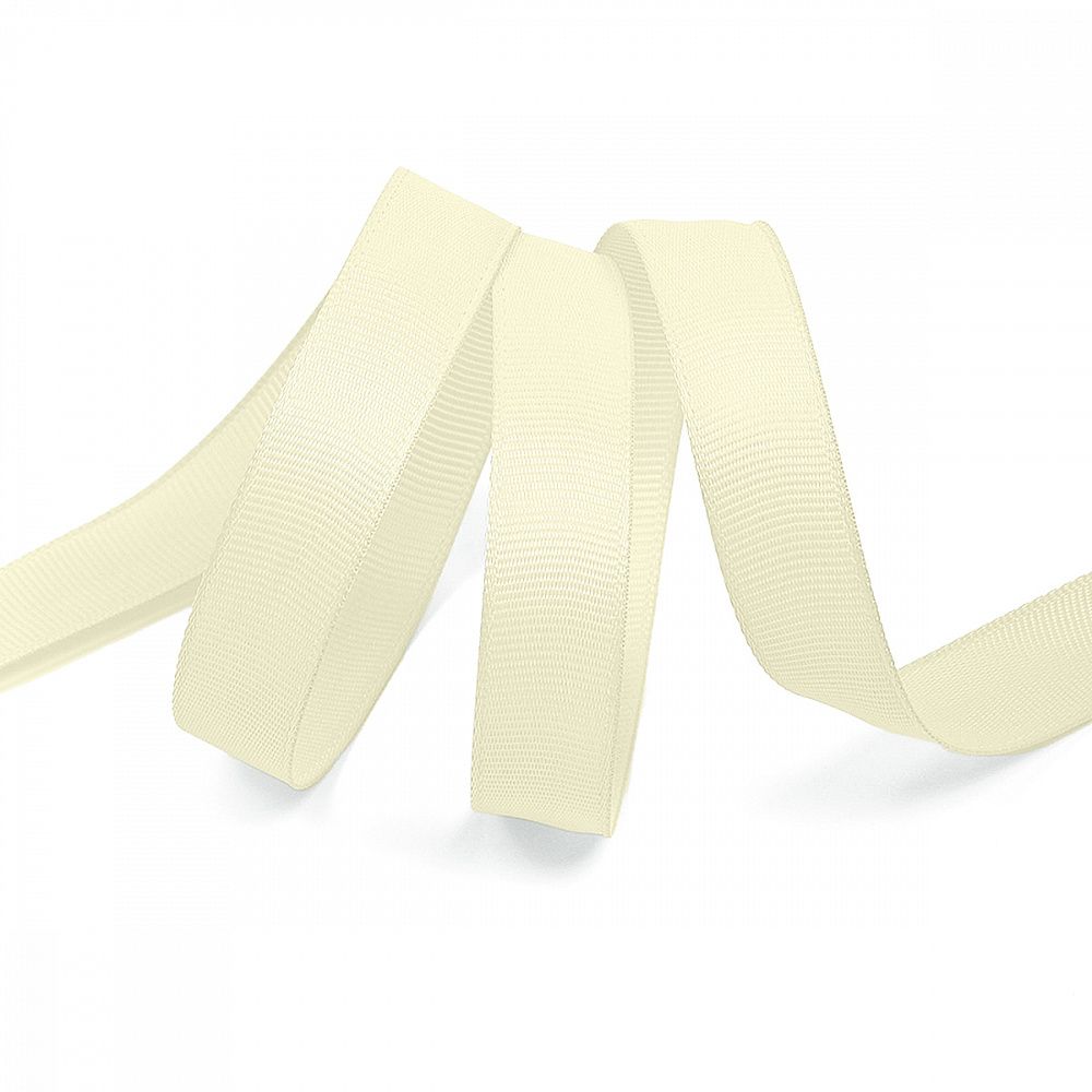 Лента репсовая (в рубчик) 15.0 мм цв. 815 кремовый уп.22.86м (±1м)