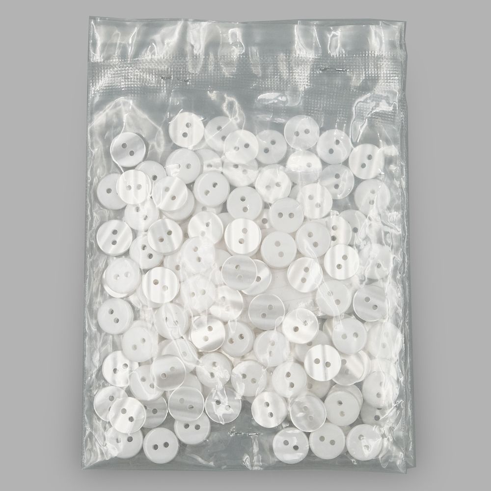 Пуговицы 2 прокола 18L (White (белый)), CX-K-25, 144 шт