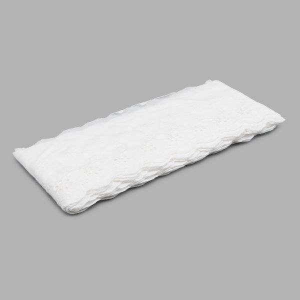 Кружево шитьё х/б 90 мм / 3.4 метра, цвет неотбеленный