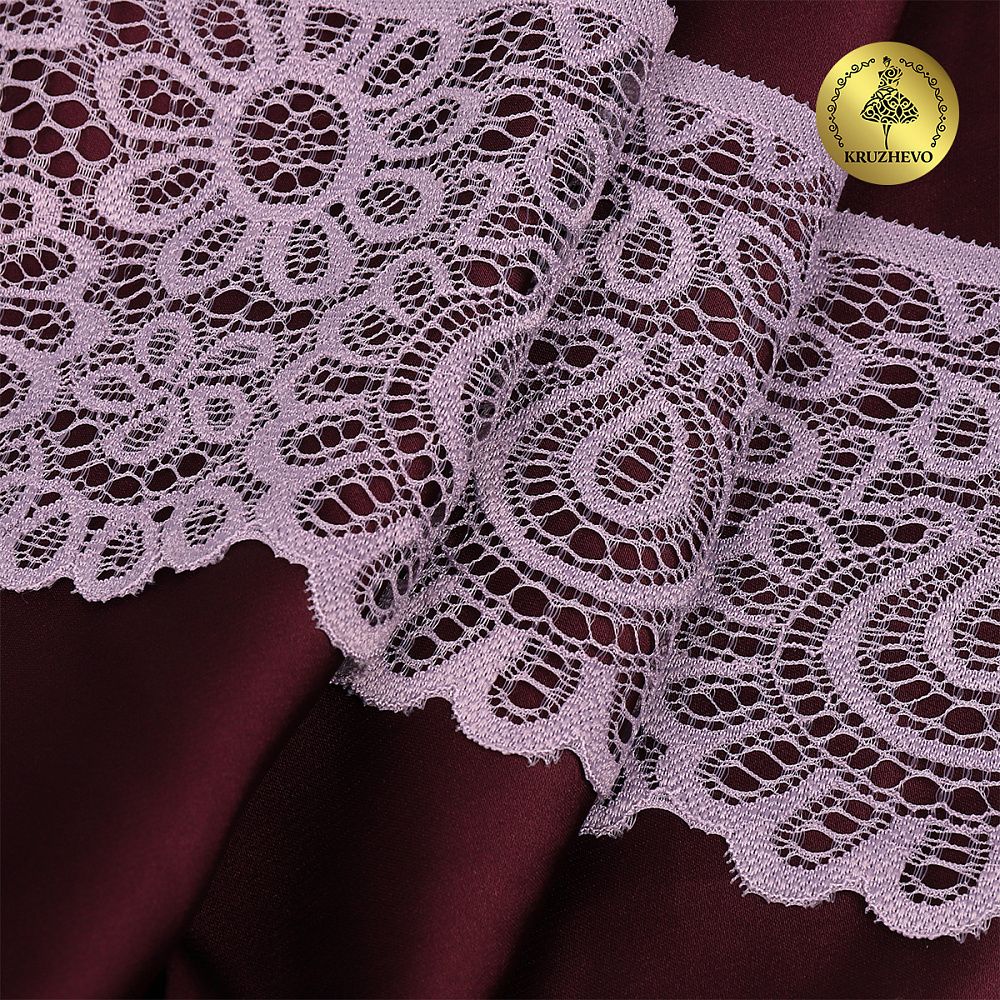 Кружево эластичное (стрейч) 90мм YSTL00839/N, цв.L620 морской туман уп.25м, Kruzhevo