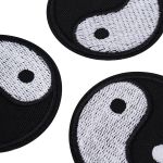 Термоаппликация инь и ян ⌀6 см, чёрно-белый, 10шт