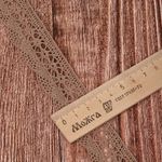 Кружево вязаное (тесьма) 27 мм / 10 метров, хлопок, TBY.1005, F294 капучино