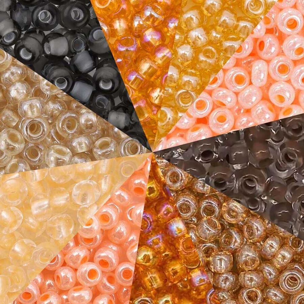 Набор бисера Preciosa №36, 50 г (10 цв. по 5 г), (№10/0 = ⌀2.3 мм)