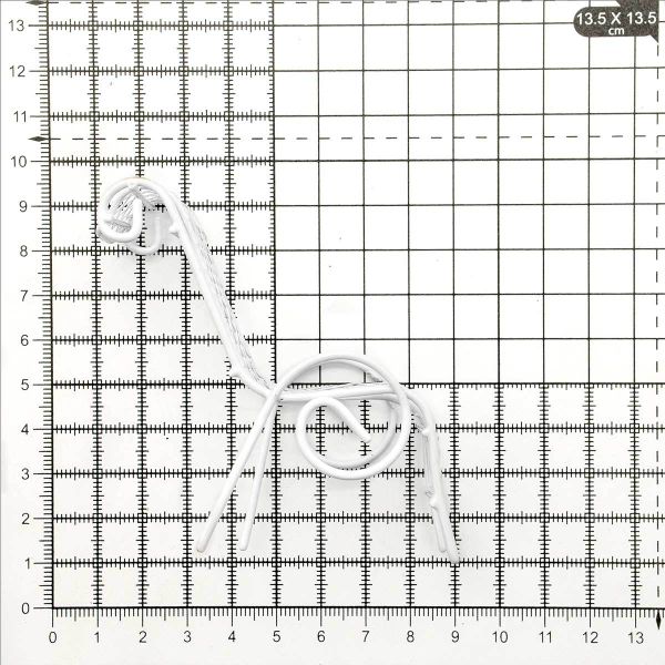 Миниатюра кукольная: Шезлонг витой металлический, 7х4х4см, белый