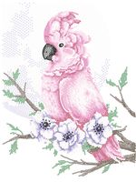 Алмазная (кристальная) мозаика Фрея ALPD-157, на подрамнике Какаду, 30х40 см