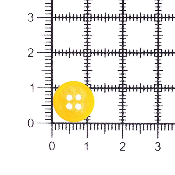 Пуговицы 4 прокола 18L (11мм), пластик (col.14 желтый), CB_M-57, 72 шт