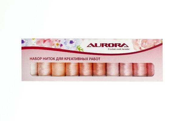 Швейные нитки (набор) для креативных работ Aurora Роза, AU-8209, 1 шт