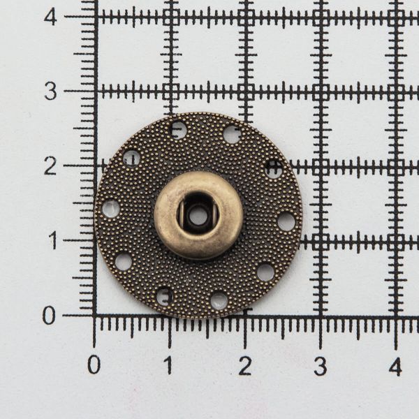 Кнопка пришивная металл ⌀28.0 мм, металл, OB, уп.10 шт