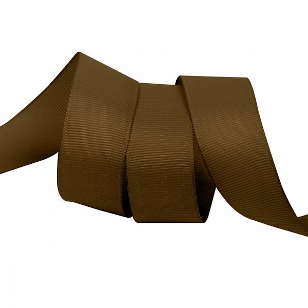 Лента репсовая (в рубчик) 25.0 мм / 22.8±1 метра, 814 коричневый, Magic4Hobby