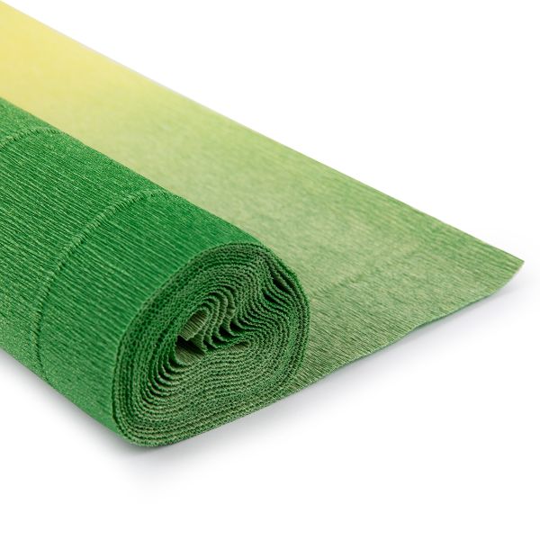 Бумага гофрированная (креповая) 180 г/м², 50 см / 2.5 метра, 600/5 желто-зеленый, Blumentag GOF-180/P