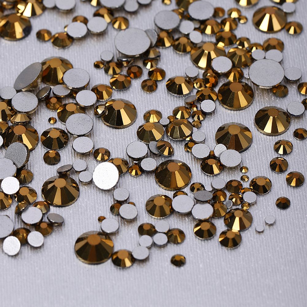 Стразы холодной фиксации TBY.MIX 1 цв.золото уп.1000 шт