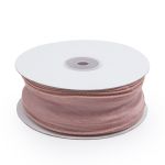 Лента декоративная с волнистым краем 38.0 мм / 18.29±1 метров, 100% органза, (23 темно-розовый)