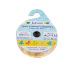 Лента атласная с рисунком 12.0 мм / 5 шт по 3 метра, B1/119 бабочки/т.желтый, Gamma ALP-125