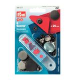 Кнопка Альфа (S-образная) ⌀20 мм, 6 шт, плоские латунь, черный матовый, Prym 390377