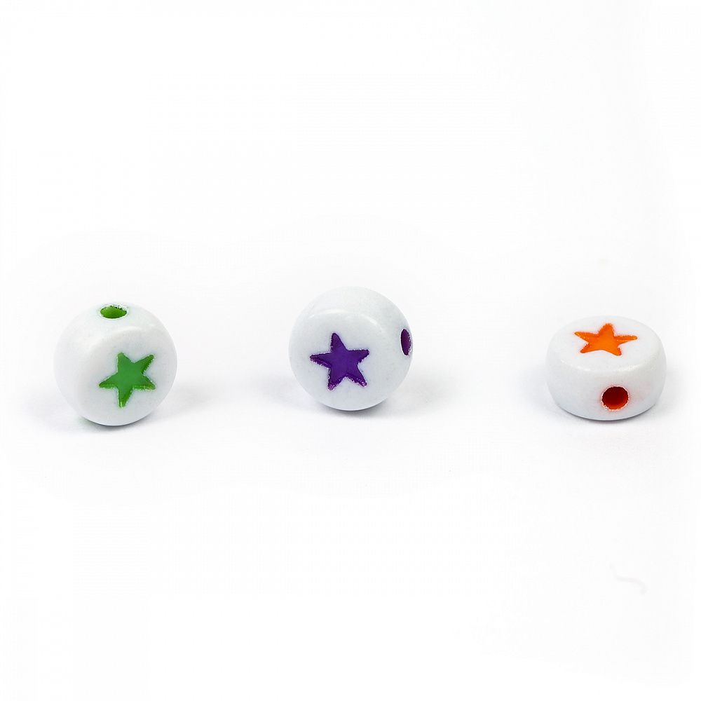 Бусины пластик набор звездочки, M4H-B013, 500г