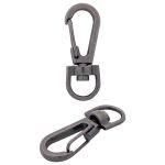 Карабин металл 10.0 мм (13х37 мм), цв.чер.никель, 20 шт