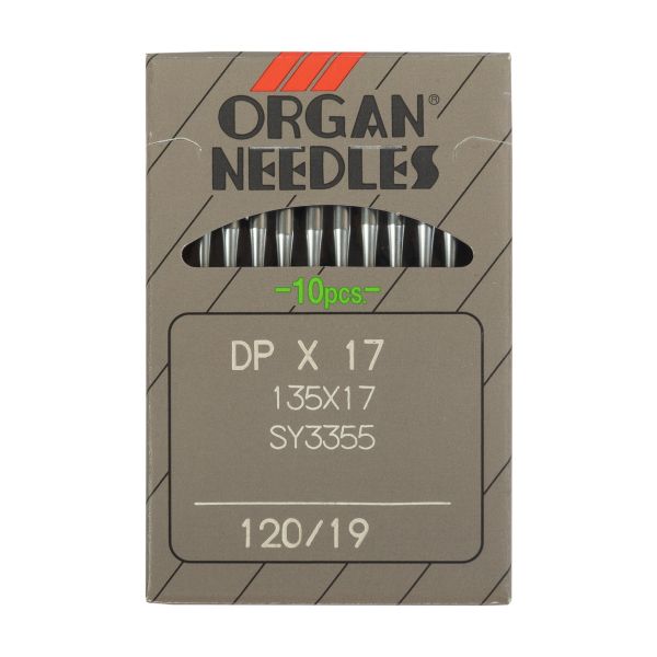 Иглы для промышленных швейных машин Organ DP*17, 10 шт, 120