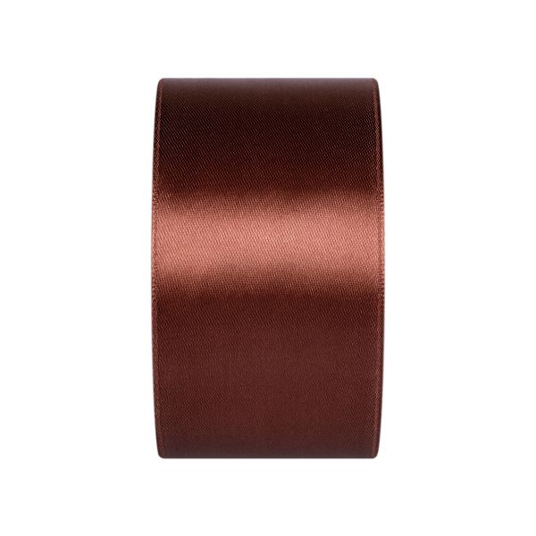 Лента атласная 1-сторонняя 50.0 мм / 33±2 метра, 100 т.коричневый, Gamma