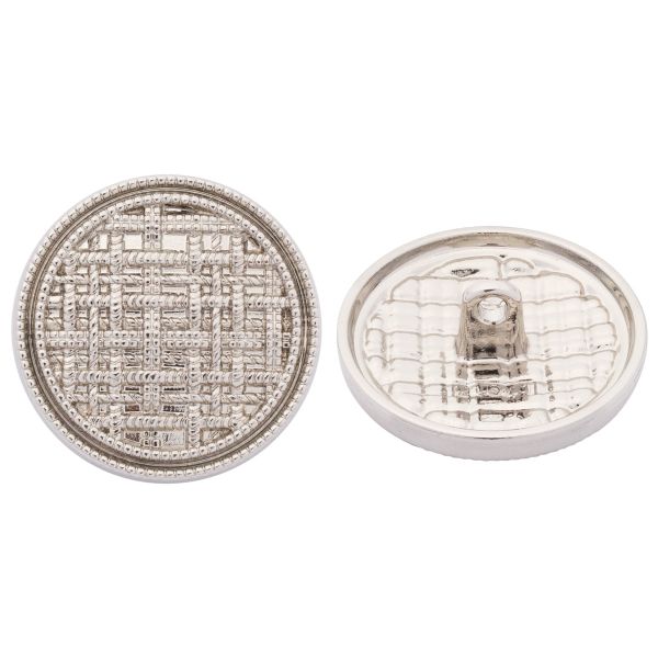 Пуговицы на ножке 36L=23 мм, металл, Silver (серебристый), 10 шт, MP06