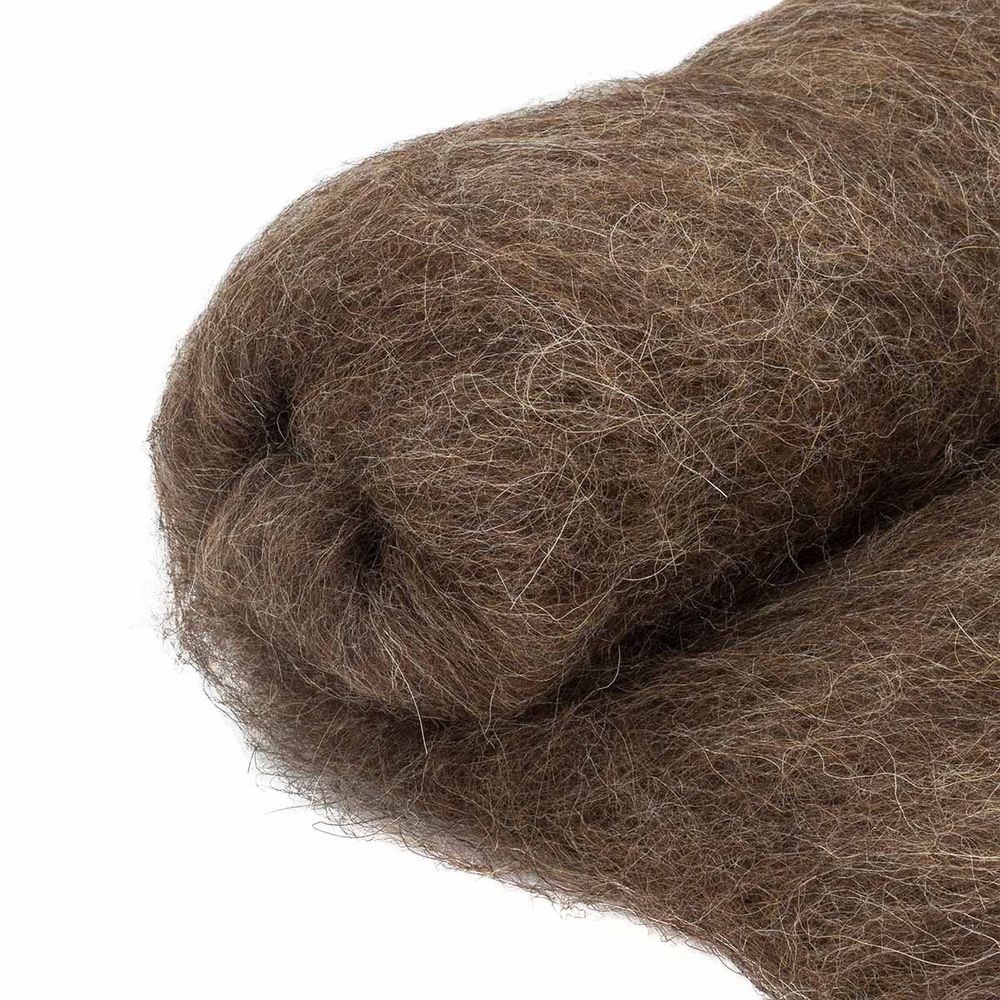 Шерсть для валяния Кардочес Верблюд 100 г, 121 коричневый, Камтекс