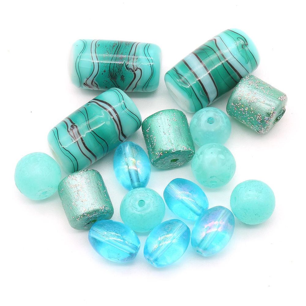 Набор декоративных бусин, 16 шт, Астра Premium