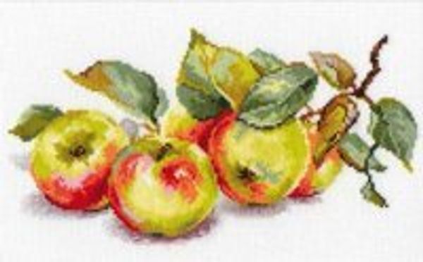 Набор для вышивания нитками Алиса, Яблоки 27х15 см