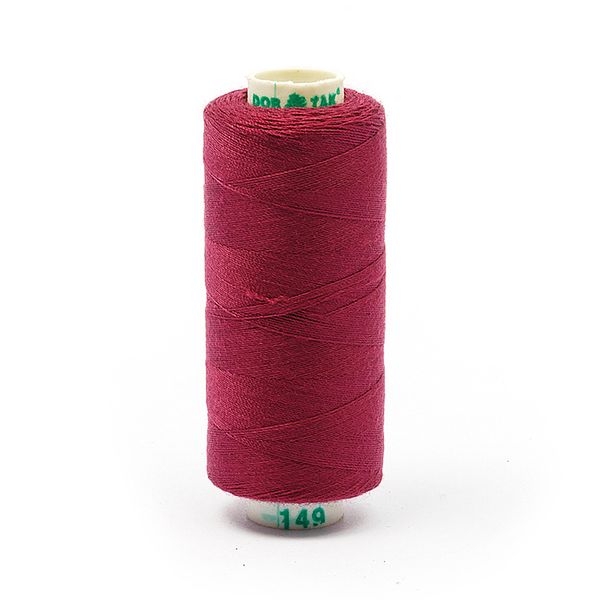 Нитки швейные бытовые Dor Tak 40/2, 366 м / 10 кат., 149 бордовый